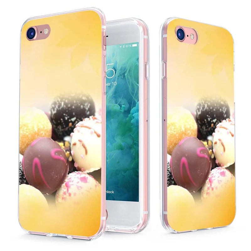 MLCRIYG Soft Phone Case For iPhone 6 6S Plus 7 7Plus 8Plus X TPU Colorful Ice Cream Painted Cute Pattern Fundas C018 |