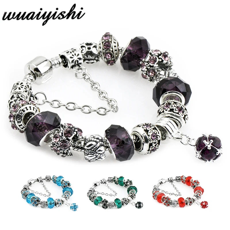 Античный браслет с подвесками и надписью Love e beads 4 ядра 18 19 20 21 см|Цепочки браслеты|
