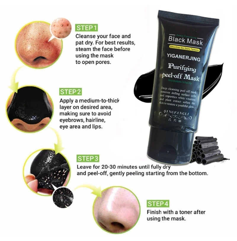 2 шт. yiganerjign очистки отшелушивающая маска blackhead жидкость для снятия угорь акне уход за Уход за лицом глубокого очищения