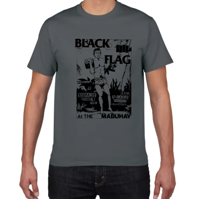 B534 deep grey Черный флаг рок-группа летняя футболка хип-хоп Мужская футболка хлопок короткий рукав круглый вырез Футболка новая уличная одежда мужская одежда pok - Цвет: B534 deep grey