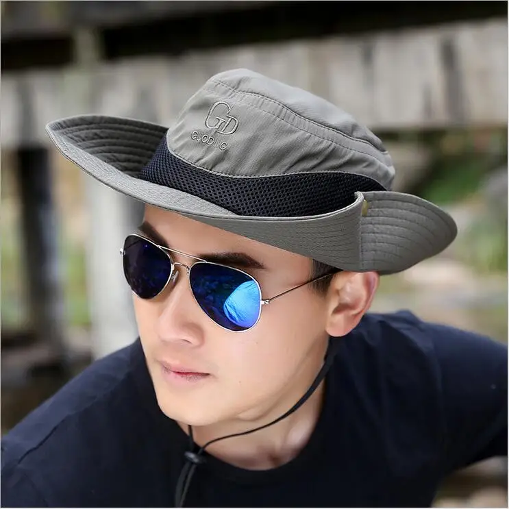 Шляпа для кемпинга мужчин шляпа ведро уличная Гибкая от солнца женщин с широкими