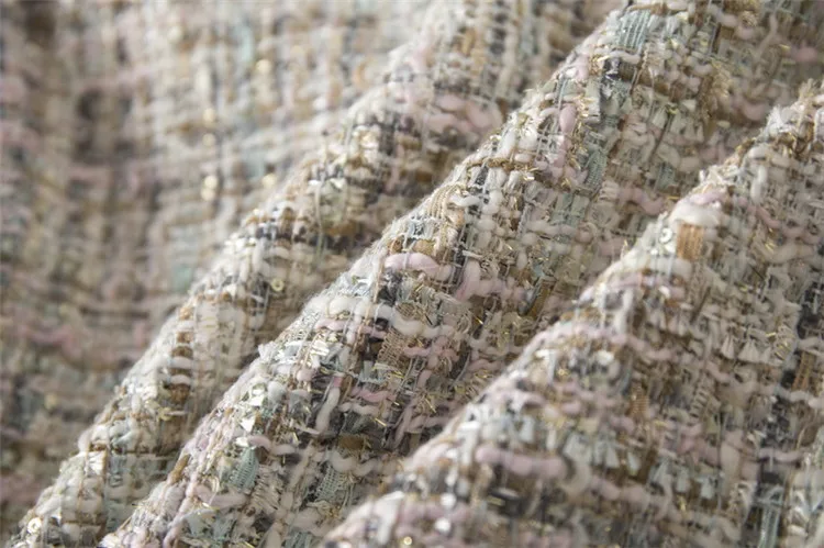 Женское твидовое пальто винтажное короткое с круглым вырезом и пуговицами со