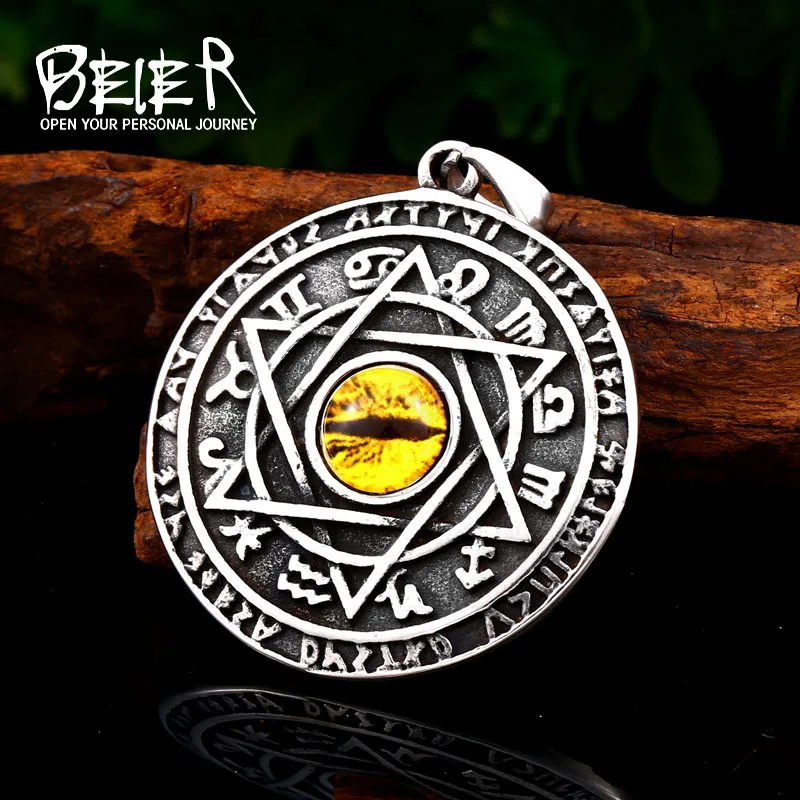 Байер нержавеющая сталь Viking с надписью &quotlucky charm&quot шесть рисунком пятиконечной