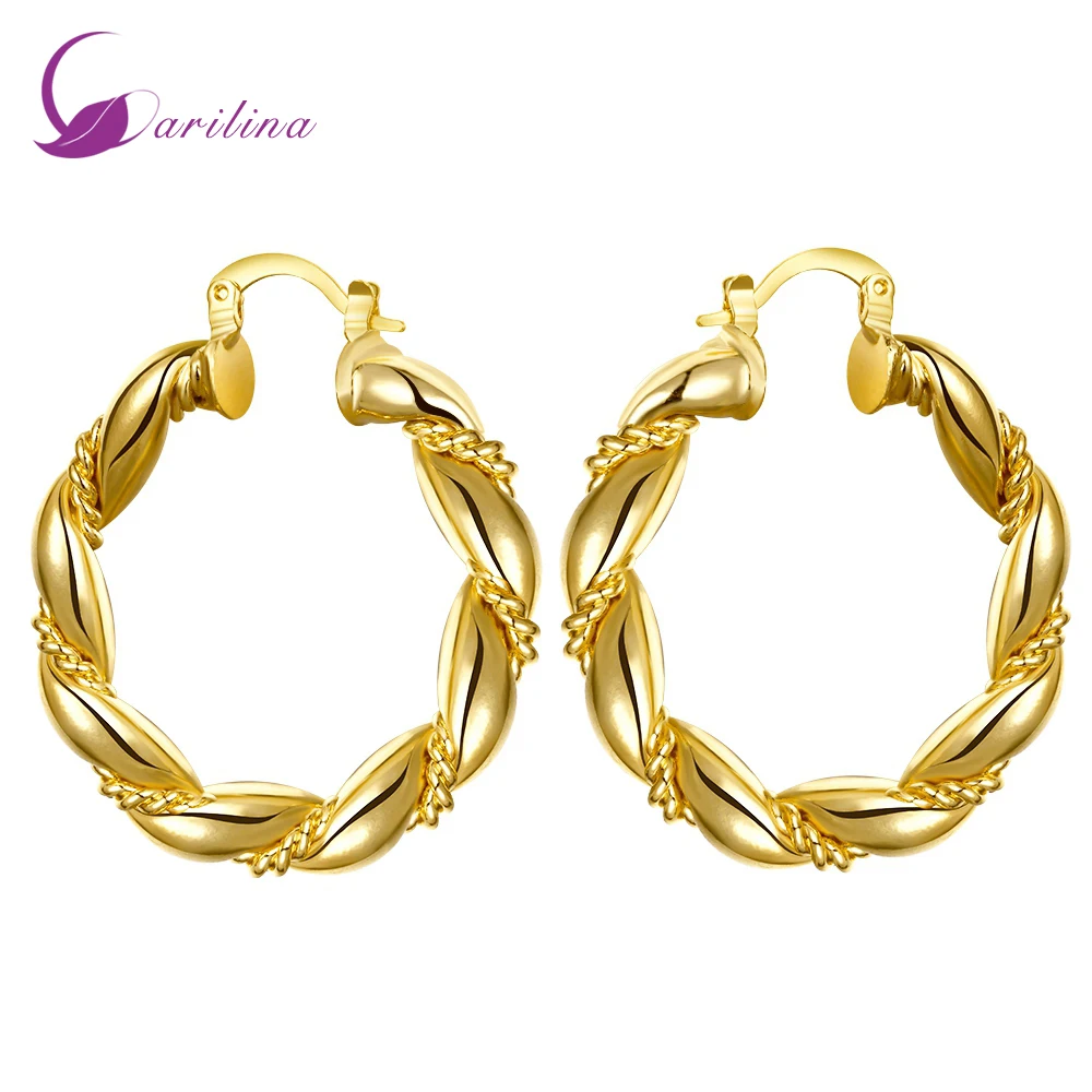 Женские золотые серьги кольца E2011|gold hoop earrings|hoop earrings for womenfashion |