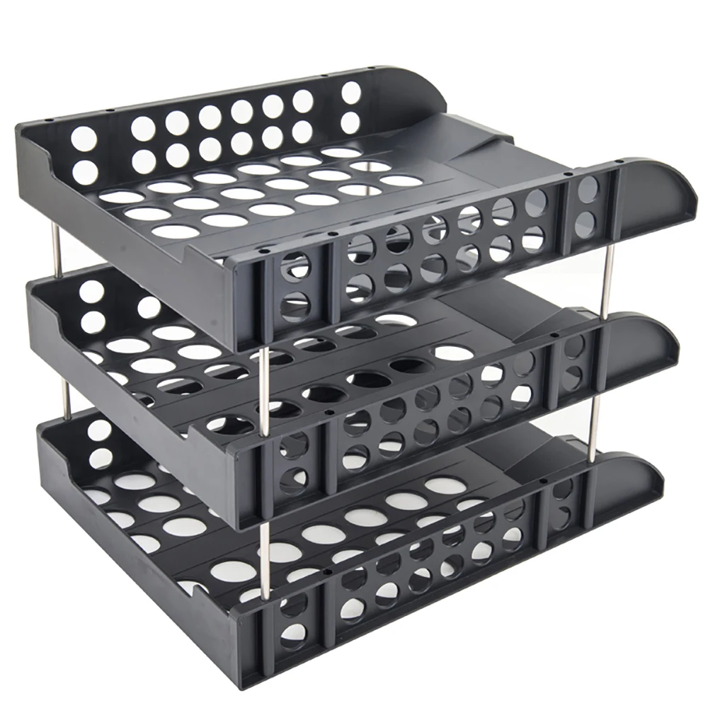 

Standard 3 Tier Plastic Desktop File Tray /Display Rack C2117