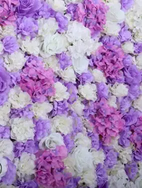 Purple white 40X60 искусственный цветок Шелковая Роза имитация стерео цветок на стену Настройка Свадебная фотостудия фон украшение цветок - Цвет: Purple white