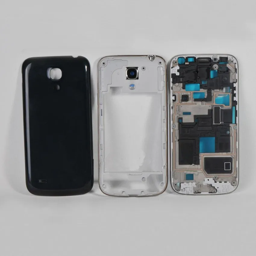 Полный корпус для samsung Galaxy S4 mini i9190 i9192 i9195 Передняя рамка+ средняя рамка+ крышка батареи запасные части для S4mini