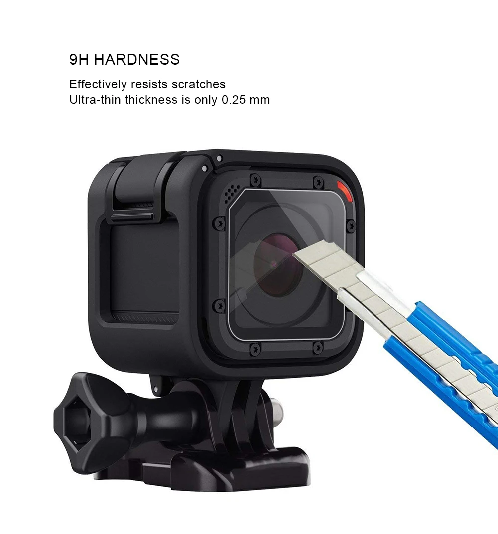 2 шт. защита из закаленного стекла для Gopro Hero 4 Session Hero 5 Session объектив устойчивая к царапинам Защитная пленка Go Pro Аксессуары