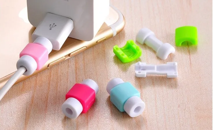 6 шт мультфильм USB кабель протектор заставка зарядное устройство линии передачи данных защитный чехол Крышка устройства для сматывания кабеля для iPhone 5S 6s 7s Ipad