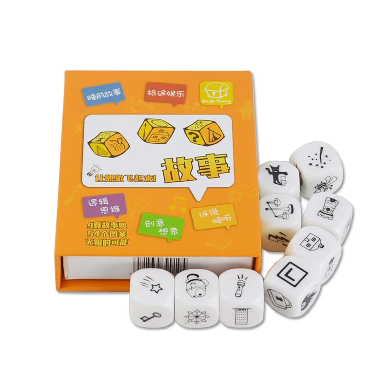 9 шт. игральные кости, сказочные игральные кости, настольные игры, игрушки для детей, для семьи, родителей, вечерние, забавные, Imagine, развивающие, волшебные игрушки-головоломки