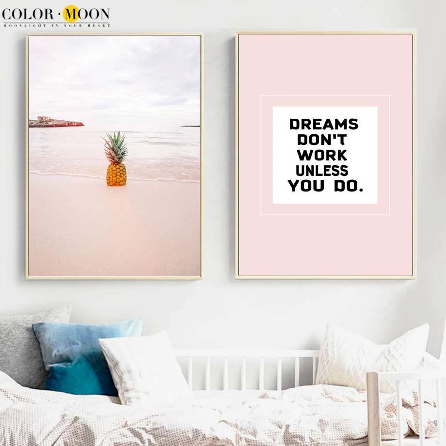 ЦВЕТ ЛУНА ананас олень стены Книги по искусству холст картины Плакаты и принты