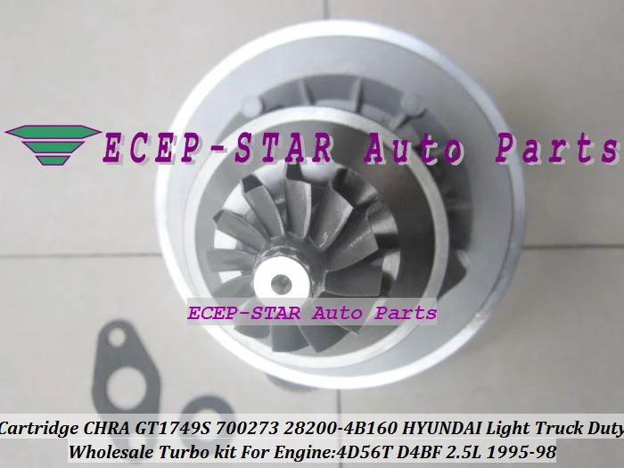 Бесплатная доставка турбокартридж CHRA Core GT1749S 700273 5002S 28200 4B160 для HYUNDAI H100 H200 легкий