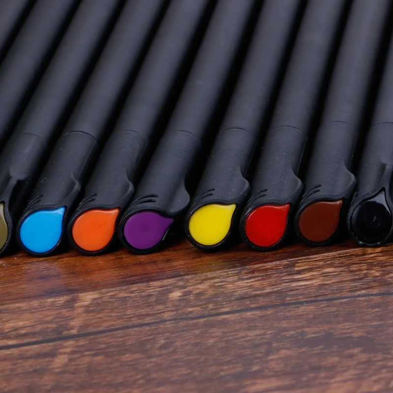 Fineliner 12 / 24 Colors Pen Set 0.4mm Fine Tip Line Writing Drawing Marker Pen