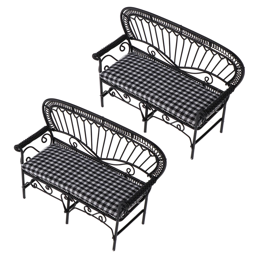 2 шт. 1/12 миниатюрная мебель для кукольного домика гостиная садовый винтажный