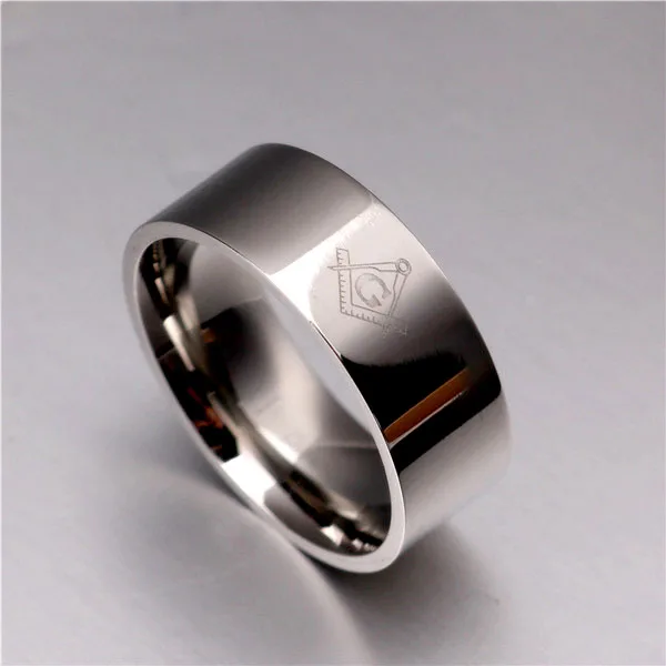 8 мм кольцо масонов масонские кольца для мужчин и женщин золото серебро черный 316L