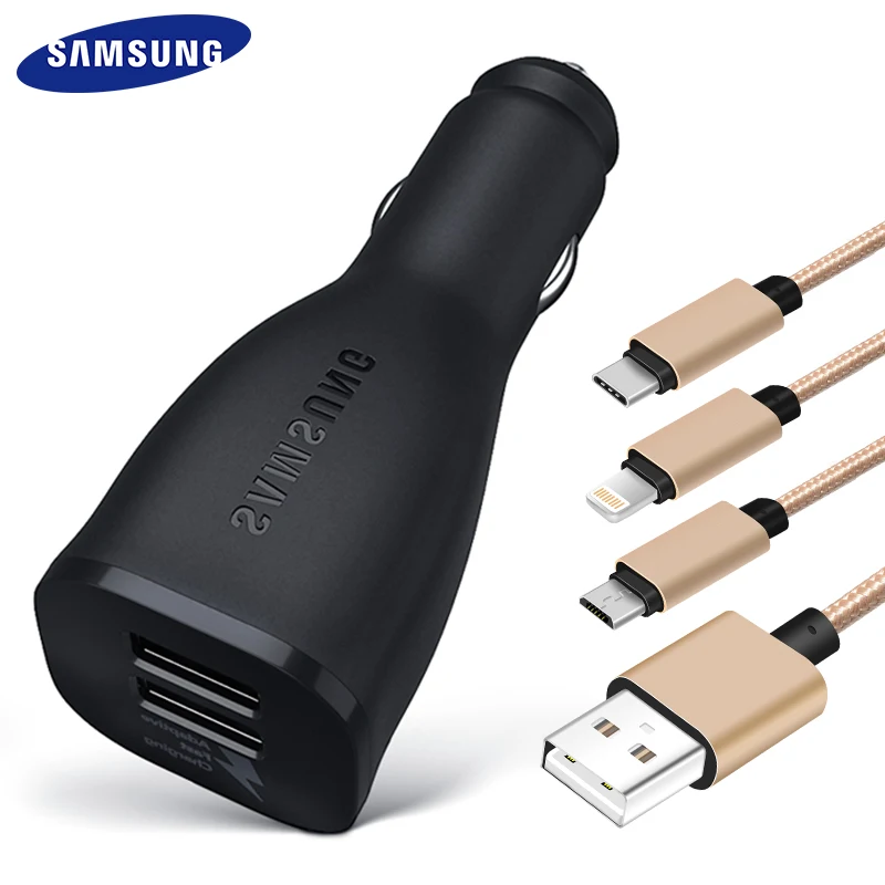 Автомобильное зарядное устройство Note10 Note9 Note8 Note5 Note4 S10 S9 S8 S7 S6 edge plus быстрая