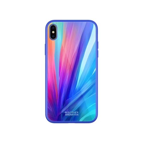 Синий NILLKIN чехол из закаленного стекла для iPhone XS Max XR XS Силиконовый чехол для телефона для iPhone X 10 XS XR Роскошный чехол s TPU рамка Крышка - Цвет: Синий