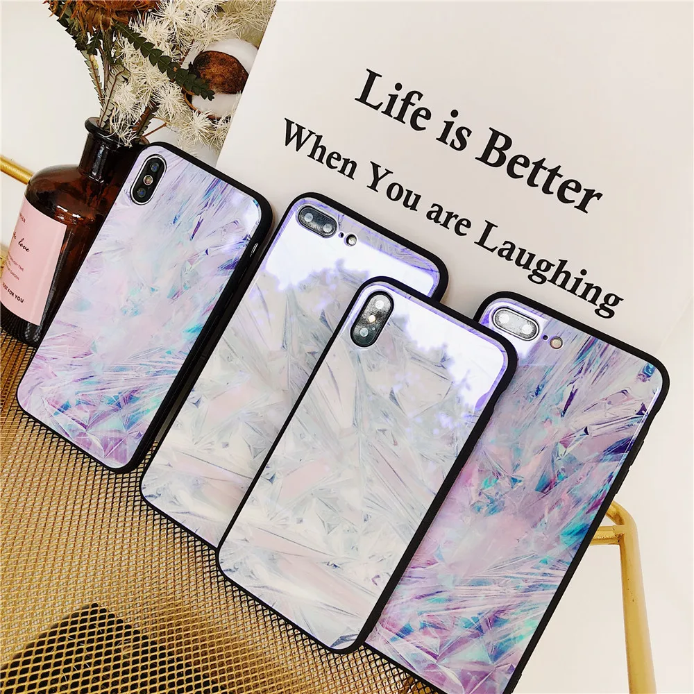 Чехол для телефона Iphone 8 Роскошные взрывозащищенные Blue Ray Стекло чехол IPhone Plus