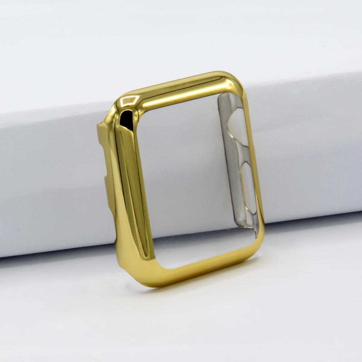 Gold Чехол для Apple Watch band 44 мм 40 мм 42 мм 38 мм iwatch 5 4 3 2 1, защитный чехол, защитная крышка для экрана, покрытие, корпус из поликарбоната - Цвет ремешка: Gold