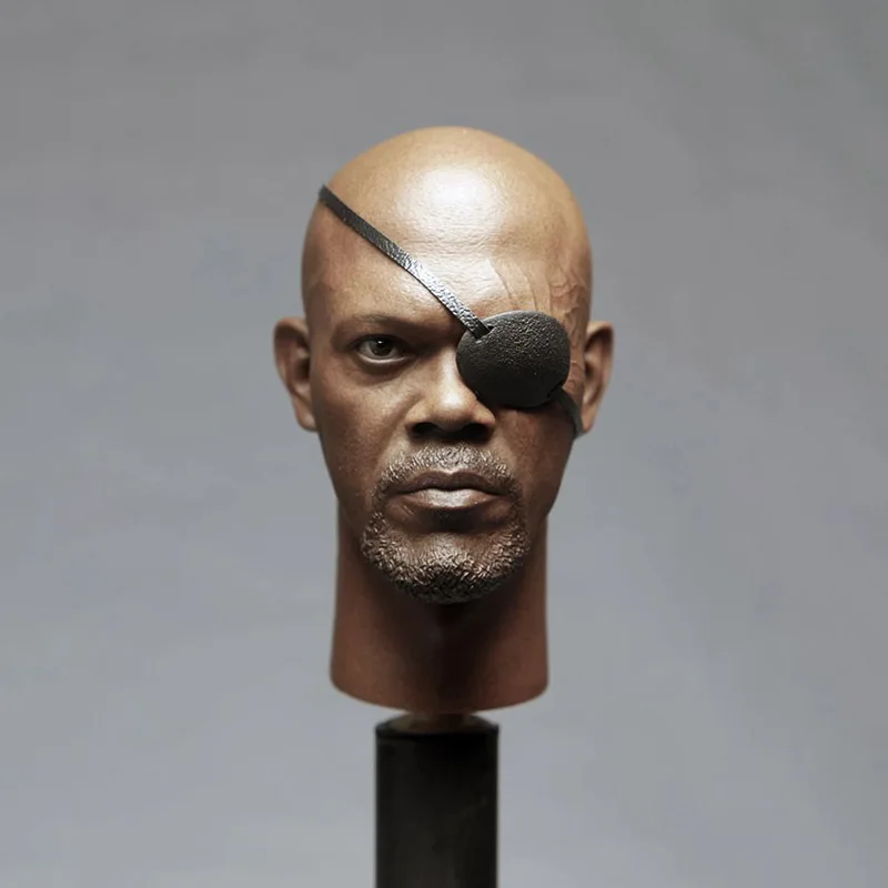 1/6 Scale Commander of the SHIELD Nick Fury секретный левый глаз Мужская голова лепка резьба по