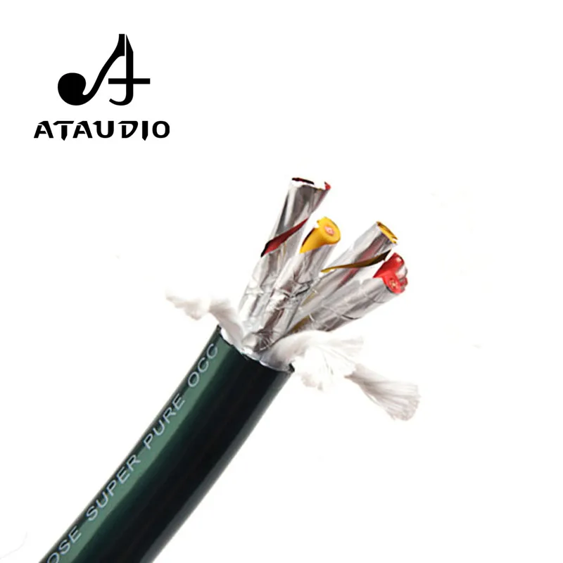 ATAUDIO HIFI динамик кабель 7N OCC Высокопроизводительный провод с позолоченным