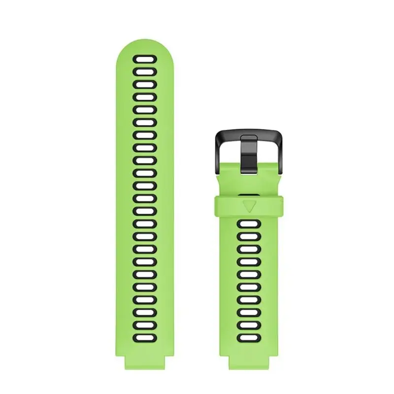 Green Black 1 шт. сменный силиконовый ремешок для часов, браслет для часов Garmin Forerunner 735XT 220 230 235 620 630, высококачественный ремешок для часов - Цвет: Green Black