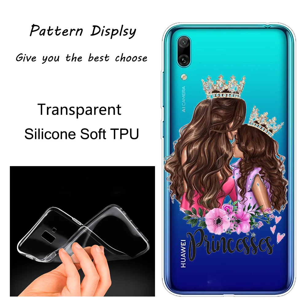 Прозрачный мягкий чехол для мамы, девочки и мальчика для huawei mate 10 20 Lite Pro Enjoy 8 9E Y6 Pro Y5 Y7 Pro Y9 - Цвет: 008