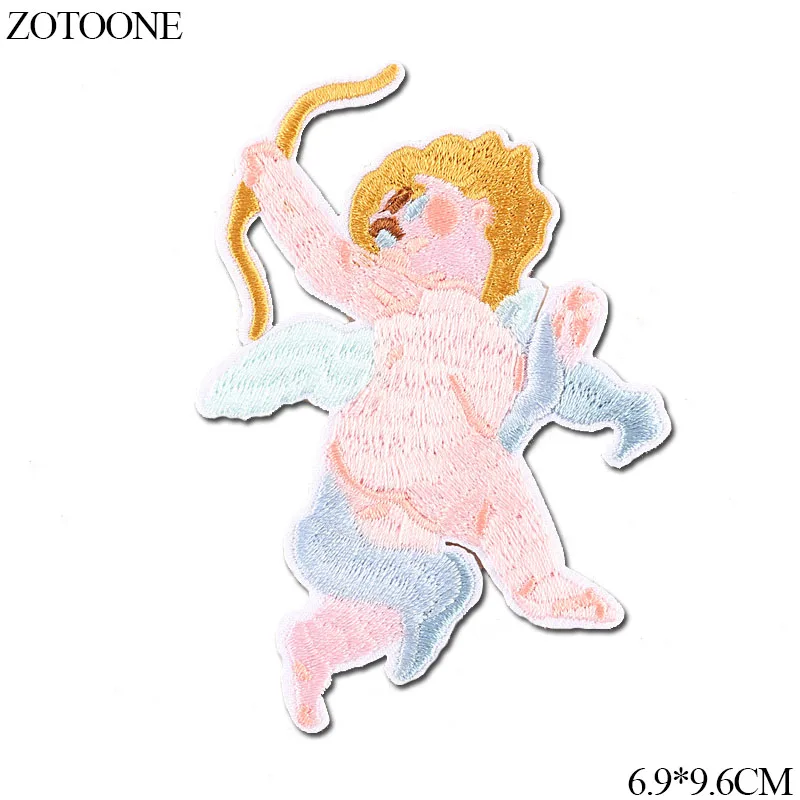 Нашивки ZOTOONE с ангелом для одежды вышивка цветок сердце патчи наклейки значки