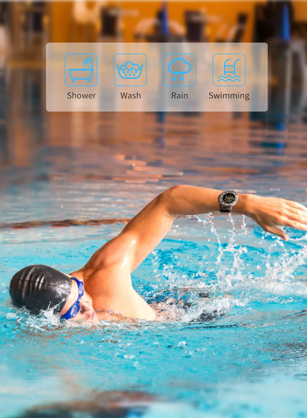 TOLASI, Bluetooth, умные часы, спортивные, водонепроницаемые, с напоминанием о звонках, Цифровые мужские часы, лучший бренд, роскошные, умные часы, фитнес-трекер
