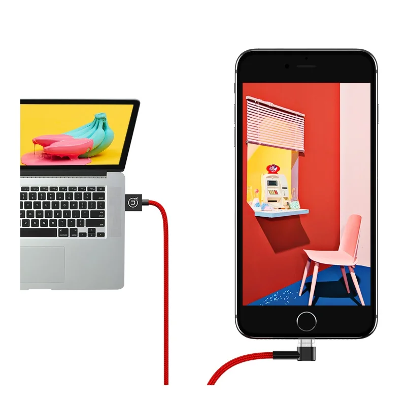 USAMS 1.2 м L формы Плетеный для Lightning 8pin Магнитный кабель USB iPhone 7/7 Plus и т. д. | Мобильные
