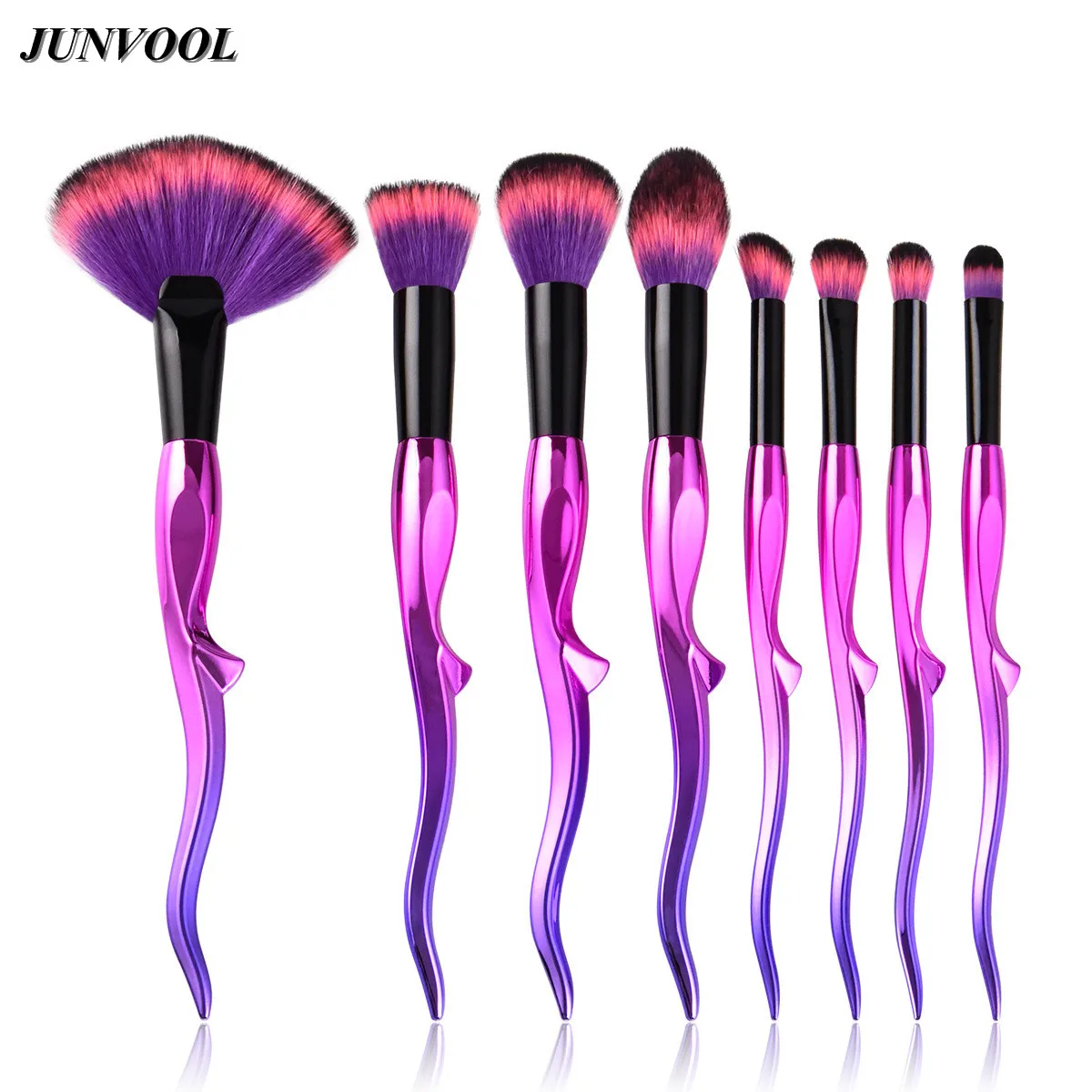 Профессиональный теней для век кисть консилера Веерная 8 шт. гнущаяся ручка тени