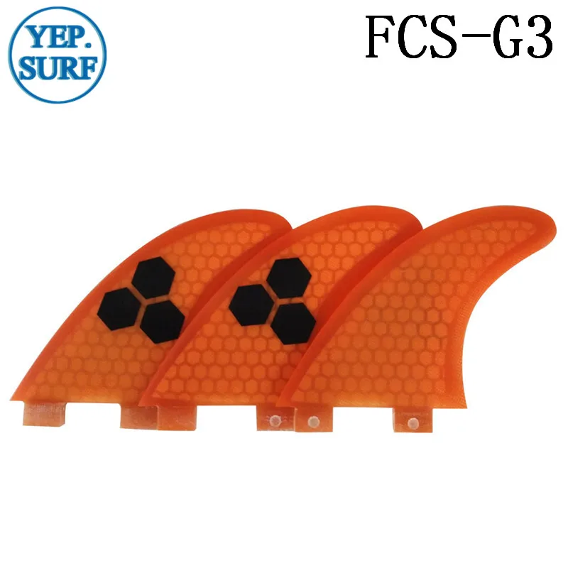 Плавник для серфинга FCS G3 Fin сотовый плавник доски оранжевый цвет Серфинг квилhas