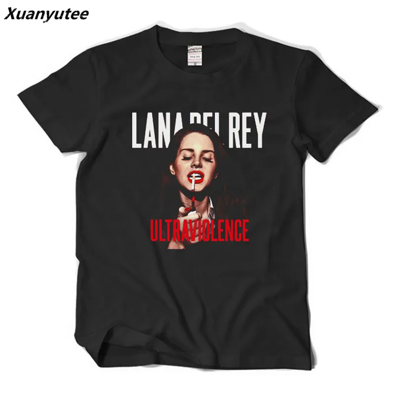 Мужская футболка с короткими рукавами Xuanyutee Lana Del Rey ULTRAVIOLENCE хлопковая Футболка