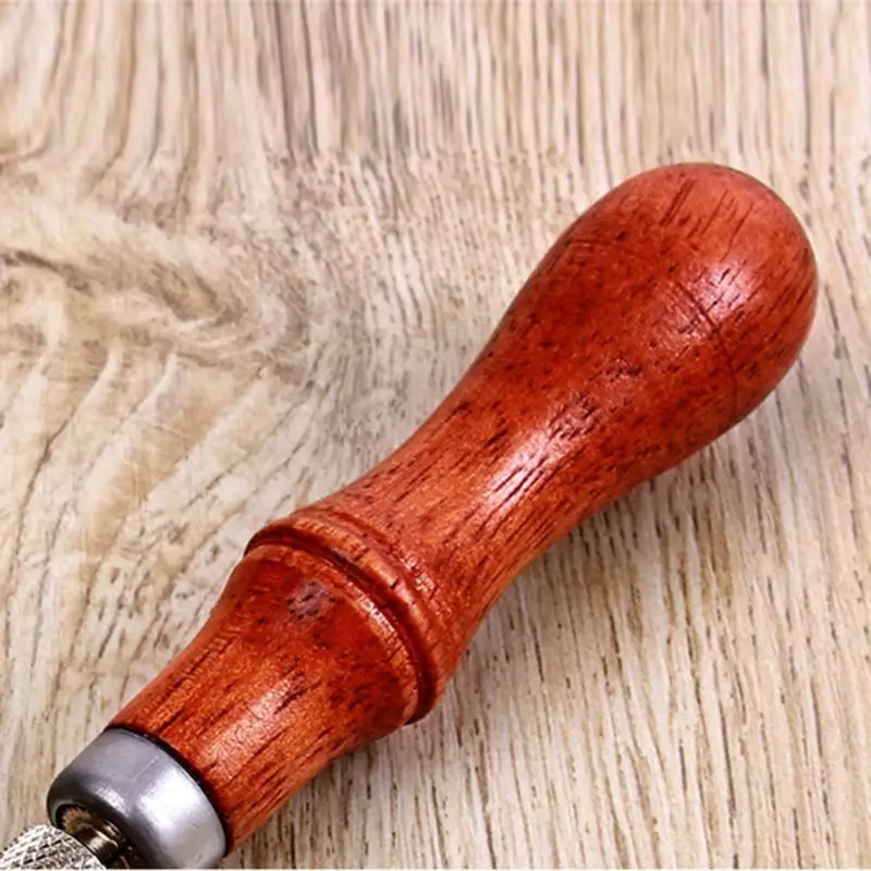 DIY деревянная ручка кожа строчка шнуровка царапина шило Кожа Швейные царапины шило инструменты холст кожевенное ремесло палатка швейная игла комплект