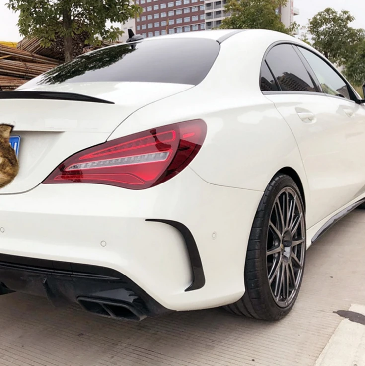 Задний бампер для Benz CLA W117 CLA45 AMG из углеродного волокна 2013-2018 2 шт. | Автомобили и