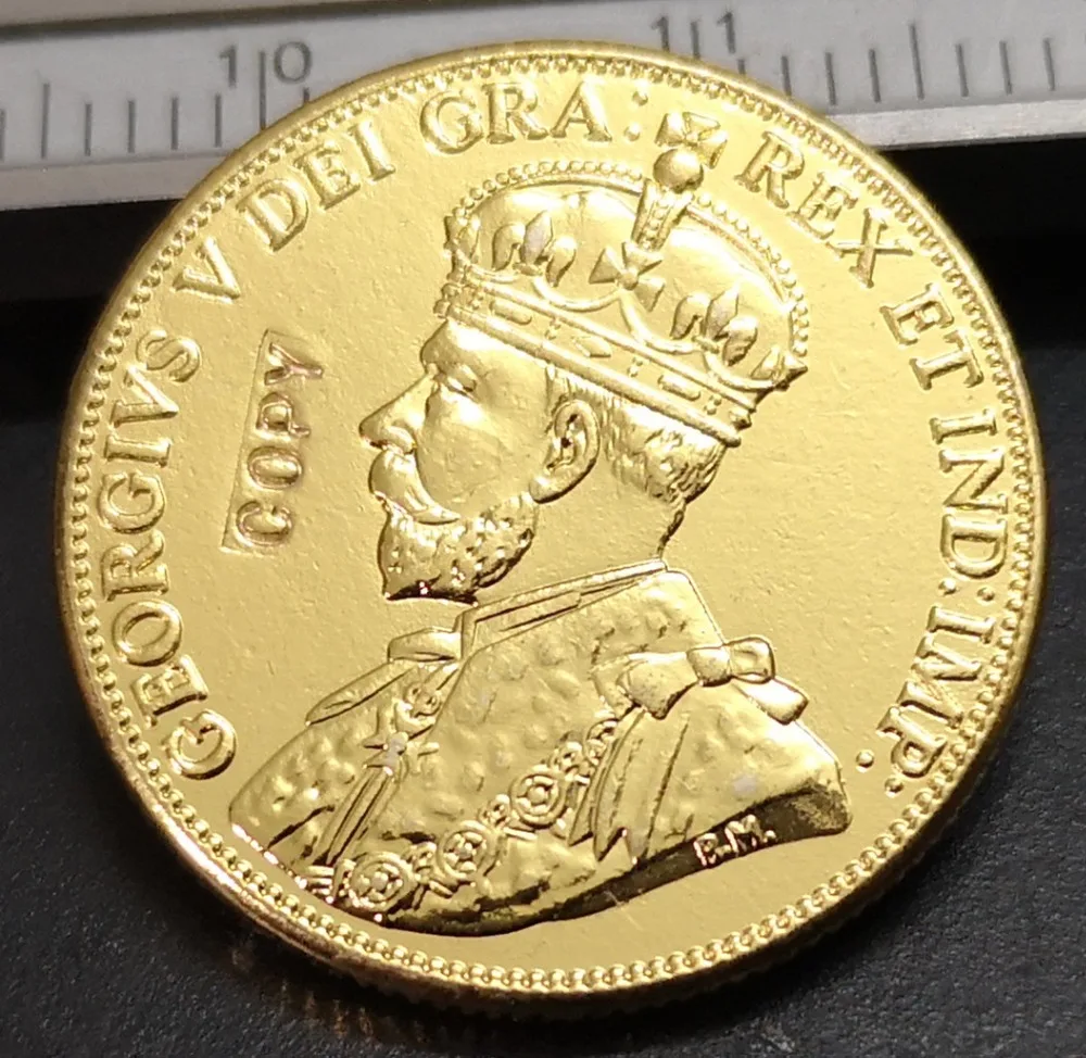 

1914 Canada 5 Dollars Gold Plated Copy Coin