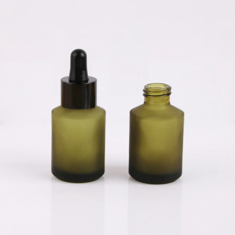 Merx Beauty оптовая продажа 14 шт 30 мл 1 унций стеклянная капельница зеленая бутылка