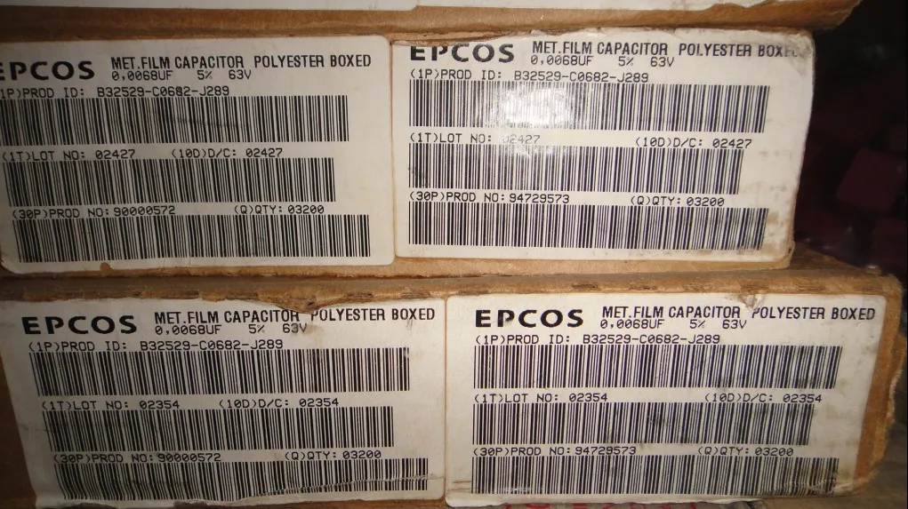 2018 горячая распродажа 50 шт EPCOS 0 0068 мкФ/63 v (6.8nf 6800pf 682) Новые пленочные конденсаторы