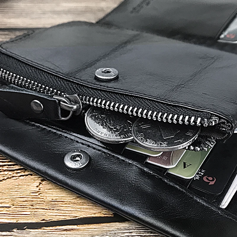 DICIHAYA RFID защита от кражи, сумка для монет на молнии, мужские кошельки из натуральной кожи, дизайнерский мужской кошелек известного бренда, мужские кошельки для денег, кошельки