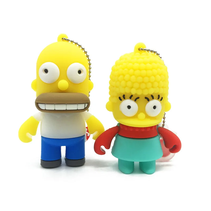 Usb флеш-накопитель memoryusb 2,0 16 ГБ 4 ГБ 8 ГБ 16 ГБ 32 ГБ 64 Гб Память usb мультфильм Симпсоны флешки 64 Гб флешка на заказ
