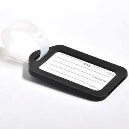 12 шт. пластиковые дорожные бирки для багажа квадратной формы разных цветов с