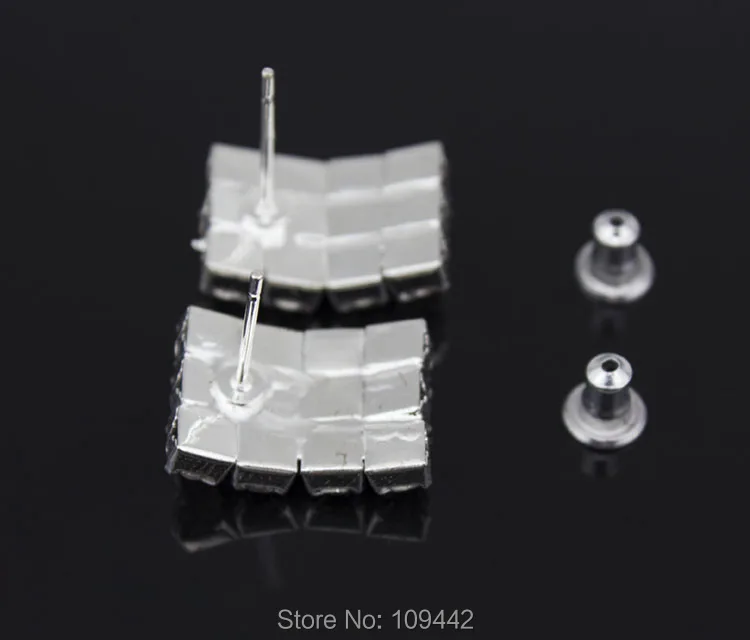 2014 Popular Bling Crystal Stud Earring Brand Platinum Plated Earrings Women Dress Free Shipping GE067 | Украшения и аксессуары