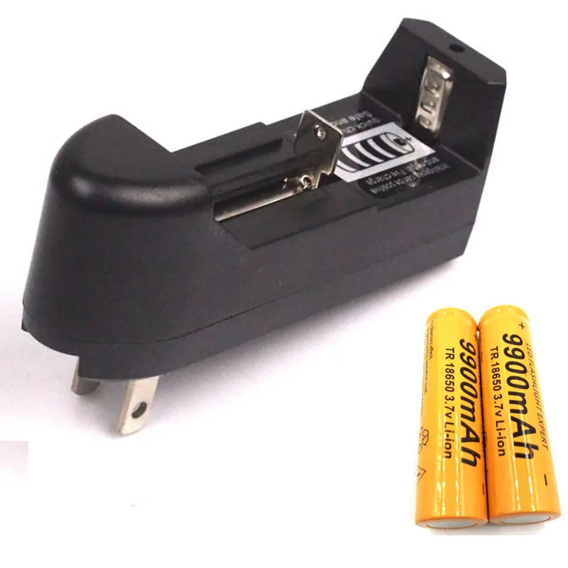 GTF 3 7 v 18650 аккумуляторная батарея 9900mAh литий-ионная для фонарика + зарядное