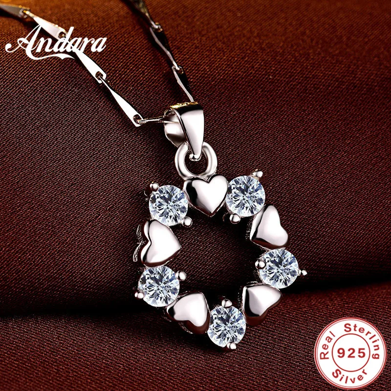 Женское Ожерелье с кулоном Вечная любовь из серебра 925 пробы | Украшения и