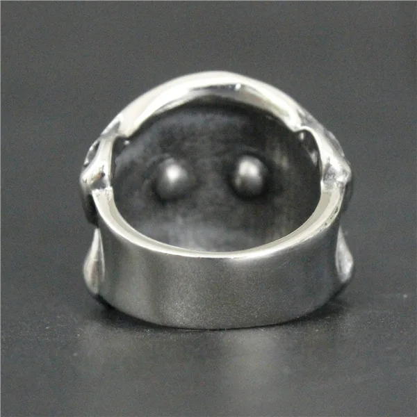 Прямая поставка Крутое модное кольцо с черепом размером от 7 до 13 из нержавеющей