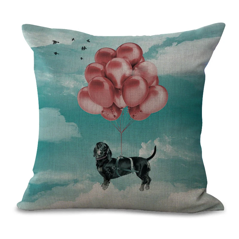 Пледы-подушки Чехлы 45x45cmdecorative подушки dogdog Наволочки хлопок лен для подушек День