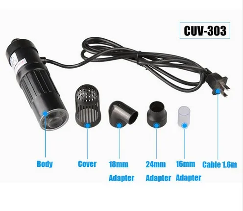 SUNSUN CUV-303 23 Вт SUNSUN 1000л/ч 20 Вт насос+ 3/5 Вт УФ стерилизатор аквариумный аквариум погружной фильтр Фильтрующий насос УФ лампа осветлитель воды - Цвет: SUNSUN CUV-303