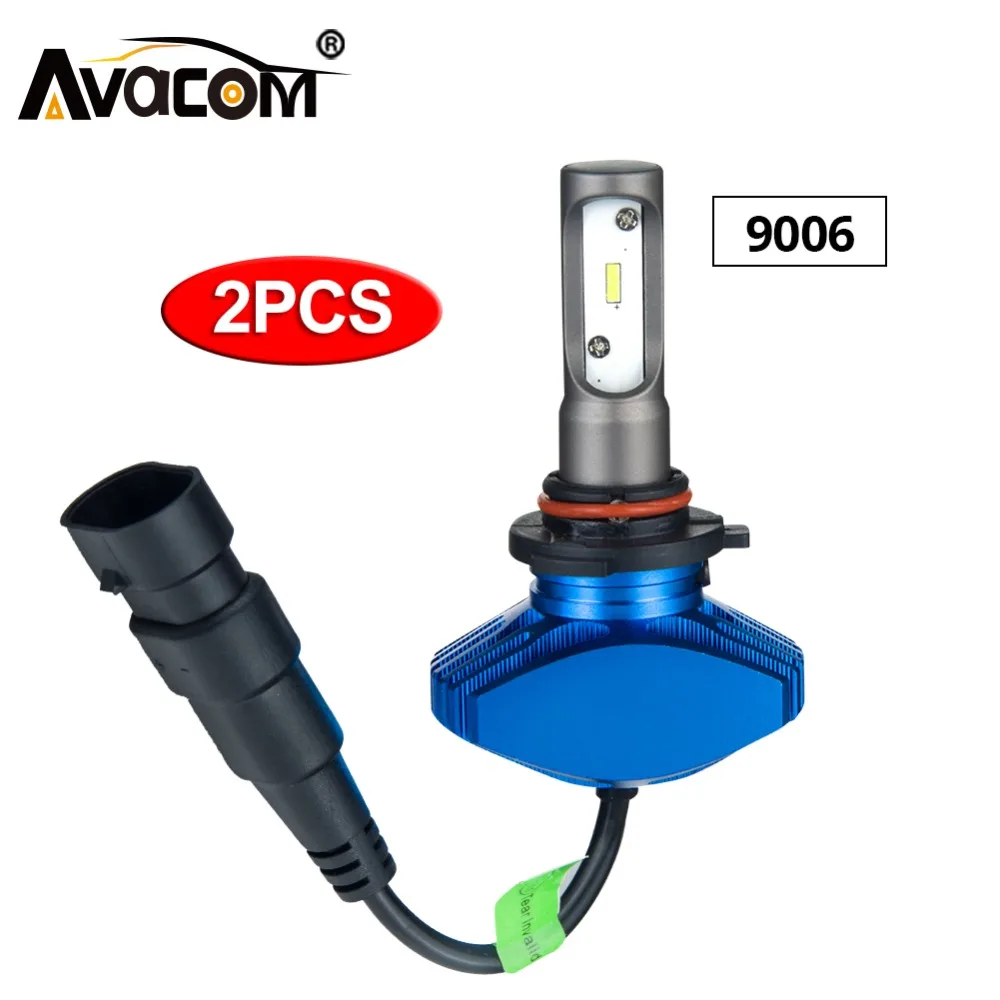 Avacom 2 шт. 9006/HB4 светодиодный Автомобильный свет безвентиляторный авто фары 12 V 8000Lm