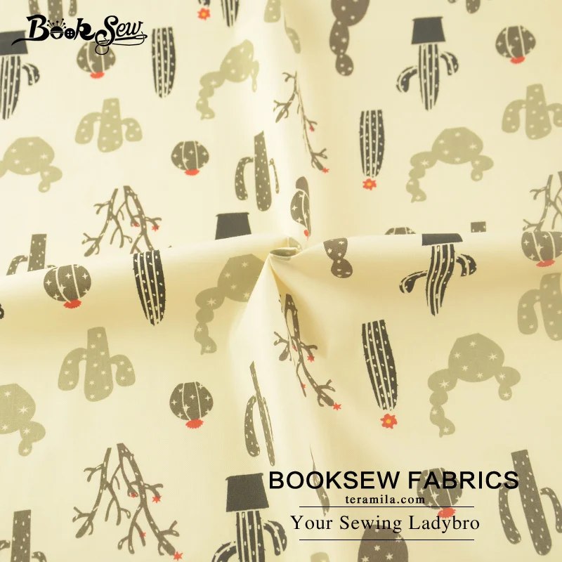 Booksew 100% Cotton Twill Fabric Cactus Design Sewing Material Quilting Bed Sheet Patchwork Craft Scrapbooking Home Textile | Дом и сад