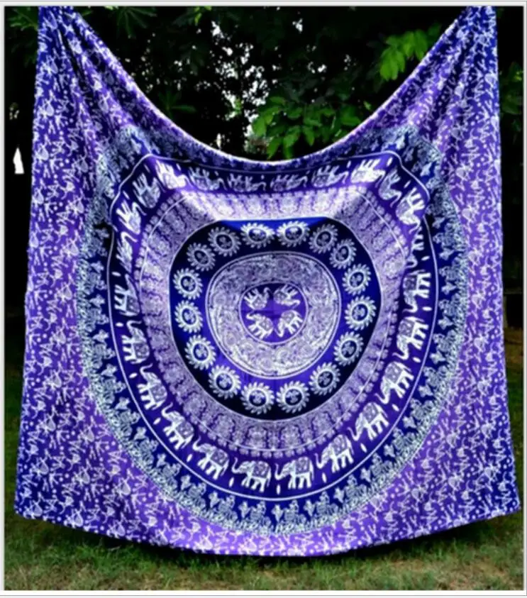purple floral CAMMITEVER 3 размера Бохо настенный ковер гостиная гобелены из слоновой кости Aubusson декор с принтом в стиле религиозного направления, МАНДАЛА ГОБЕЛЕН - Цвет: purple floral